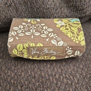 Vera Bradley Brown and Green Floral Cosmetic Case Lipstick Holder